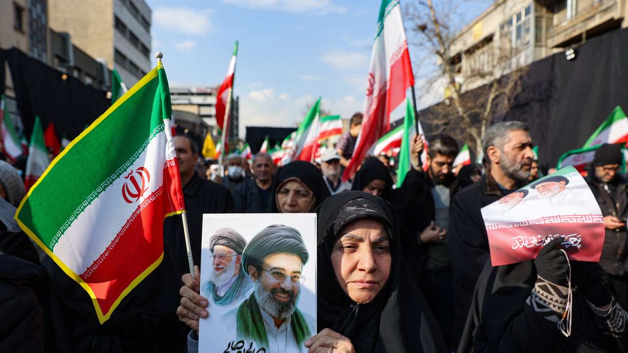 People gather in support of Iran's new supreme leader Mojtaba Khamenei, in Tehran