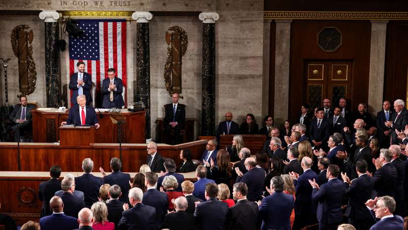 U.S. President Donald Trump delivers the State of the Union address at the U.S. Capitol in Washington D.C.