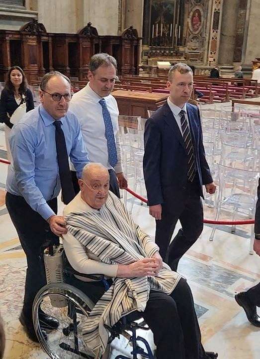 Pope Francis makes a surprise visit to Saint Peter Basilica at the Vatican