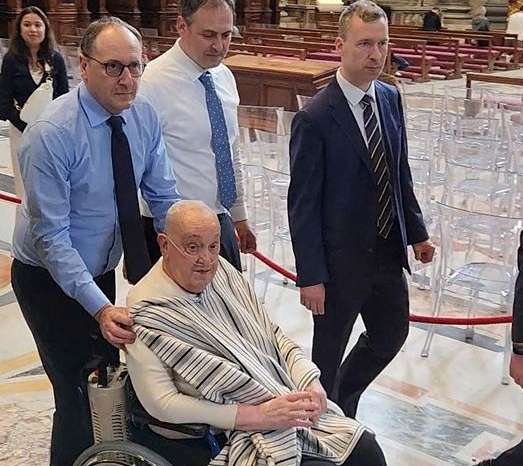 Pope Francis makes a surprise visit to Saint Peter Basilica at the Vatican