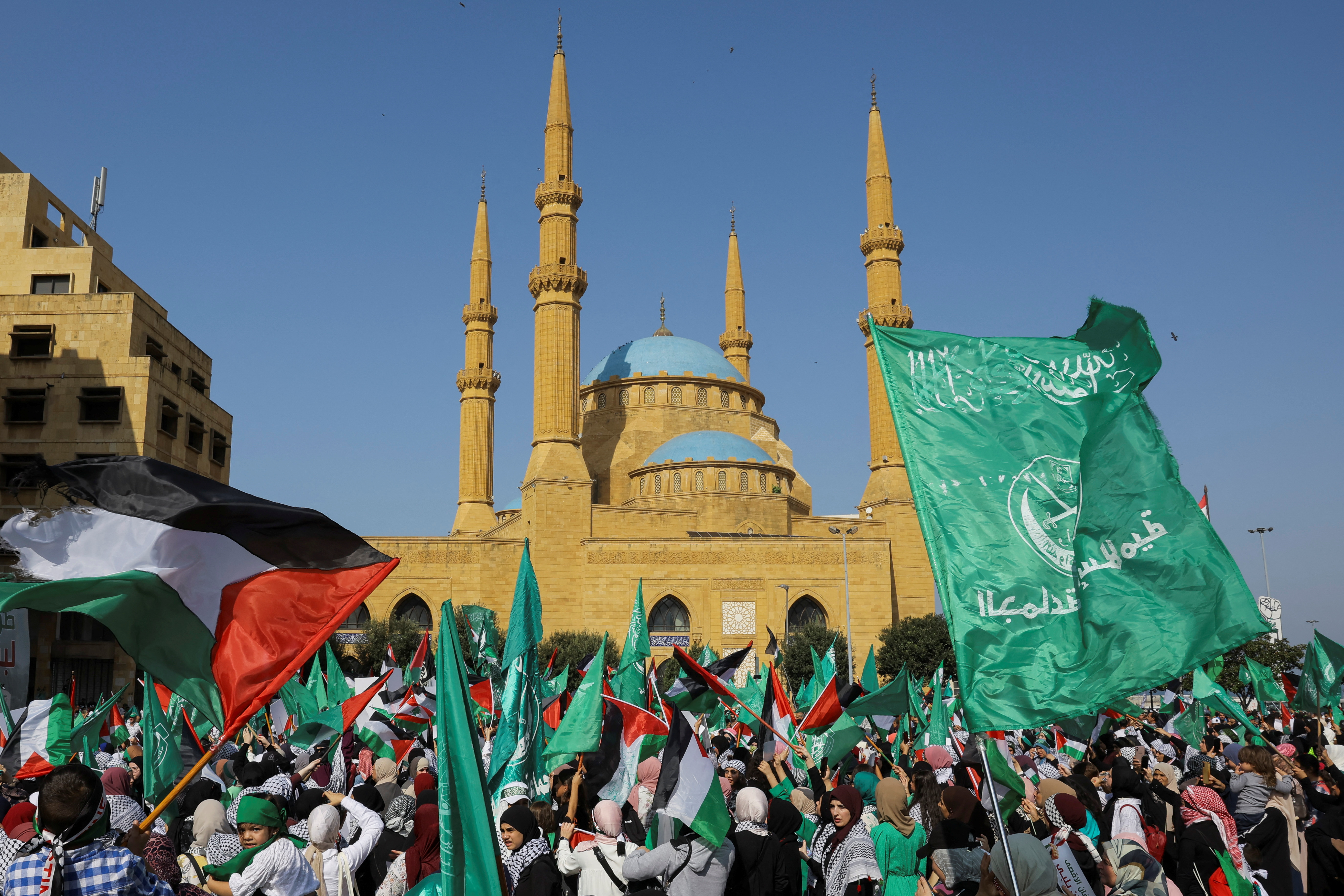 Protest in solidarity with Gaza in Beirut