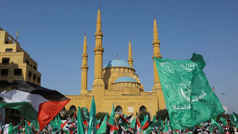 Protest in solidarity with Gaza in Beirut